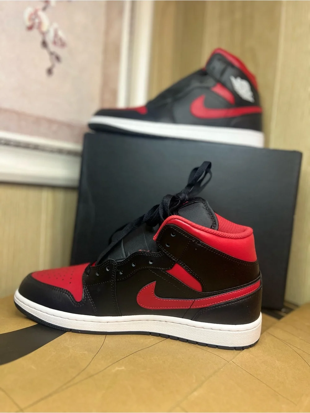 Jordan Men's High-Top Sneakers - Black & Red